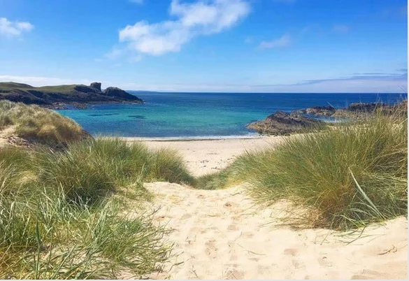 Clachtoll strandcamping, Schotland