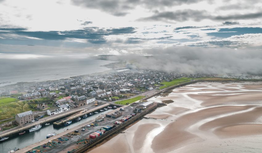 Burghead Harbour Schotland