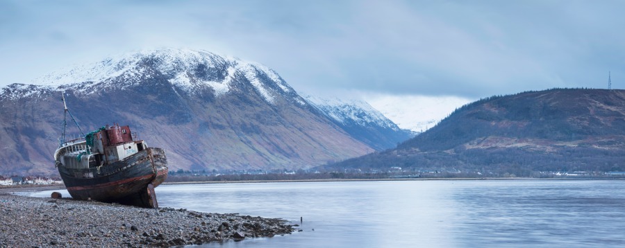 Ben Nevis in de winter in Schotland