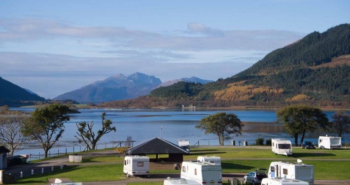 Invercoe Camping het hele jaar geopend Schotland