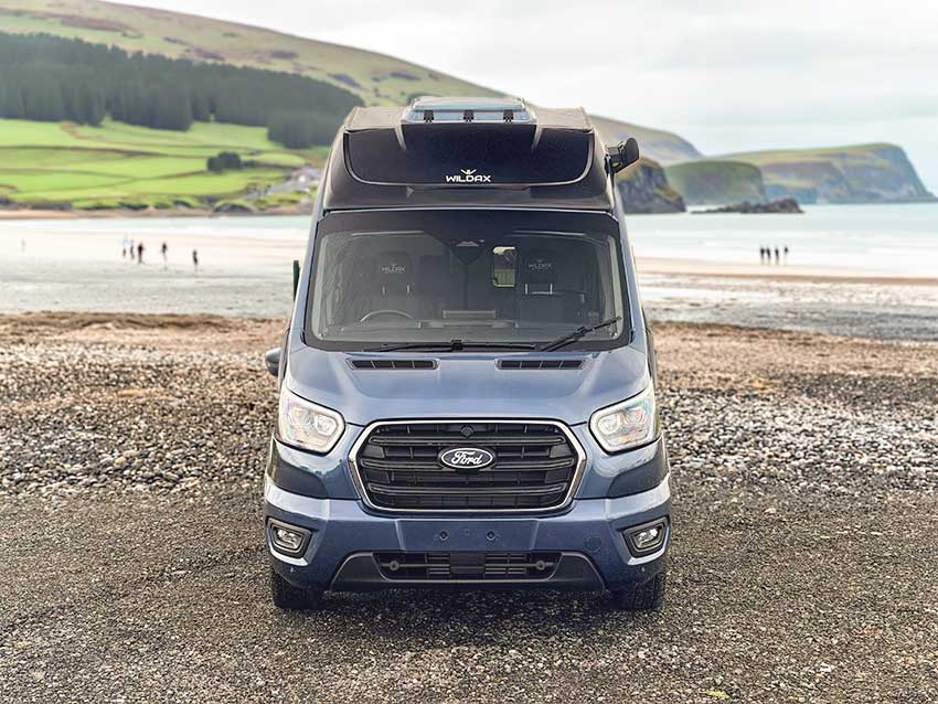 Campervan with solar touring Scotland