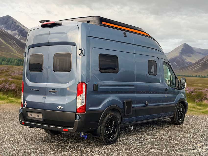 Big Sky Campers Campervan with solar for touring Scotland